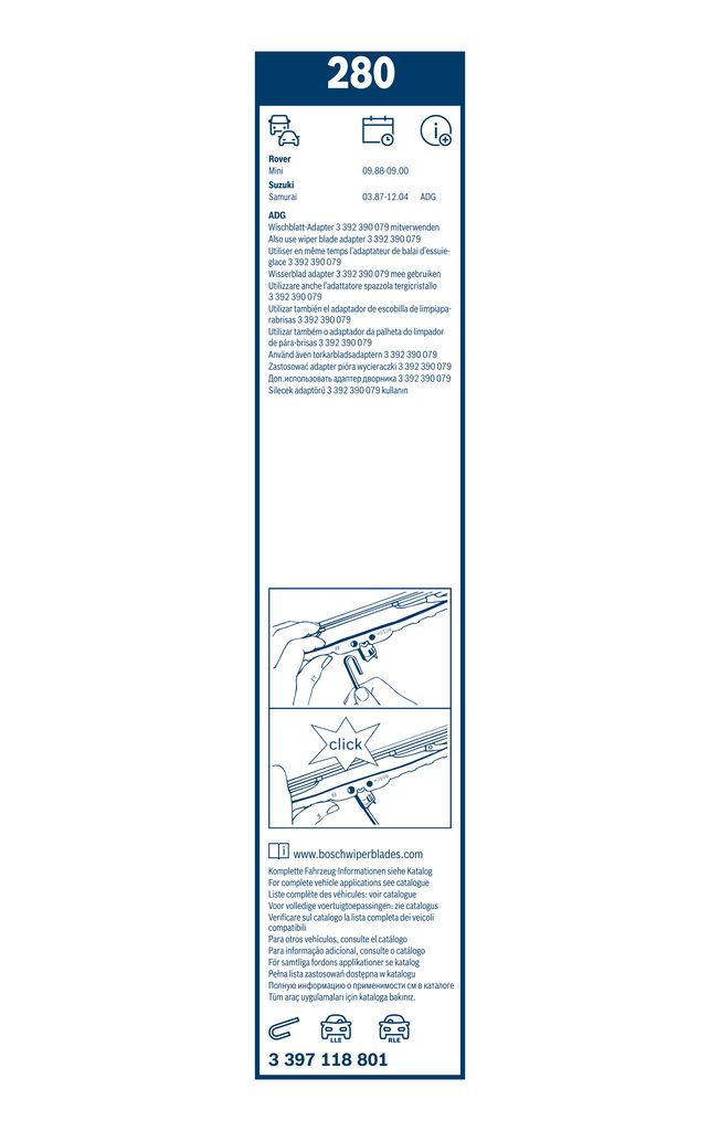 Lamela Stergator Renault 4, fabricatie 1962-1990, caroserie Hatchback | STB3397118801
