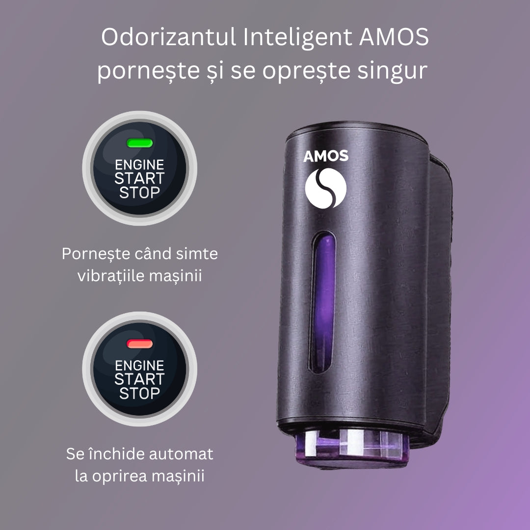 Difuzor AMOS mini negru + 3 parfumuri CADOU