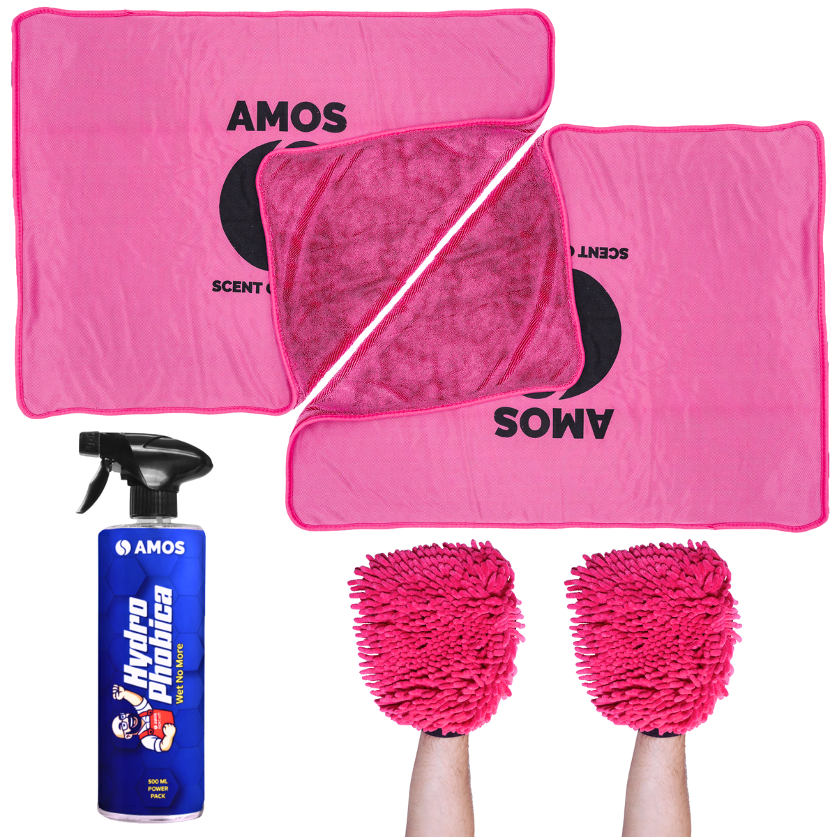 Smart Dry: Sigilant cu efect hidrofob + 2 Prosoape Ultra absorbante 1000GSM roz + 2 Manusi CADOU