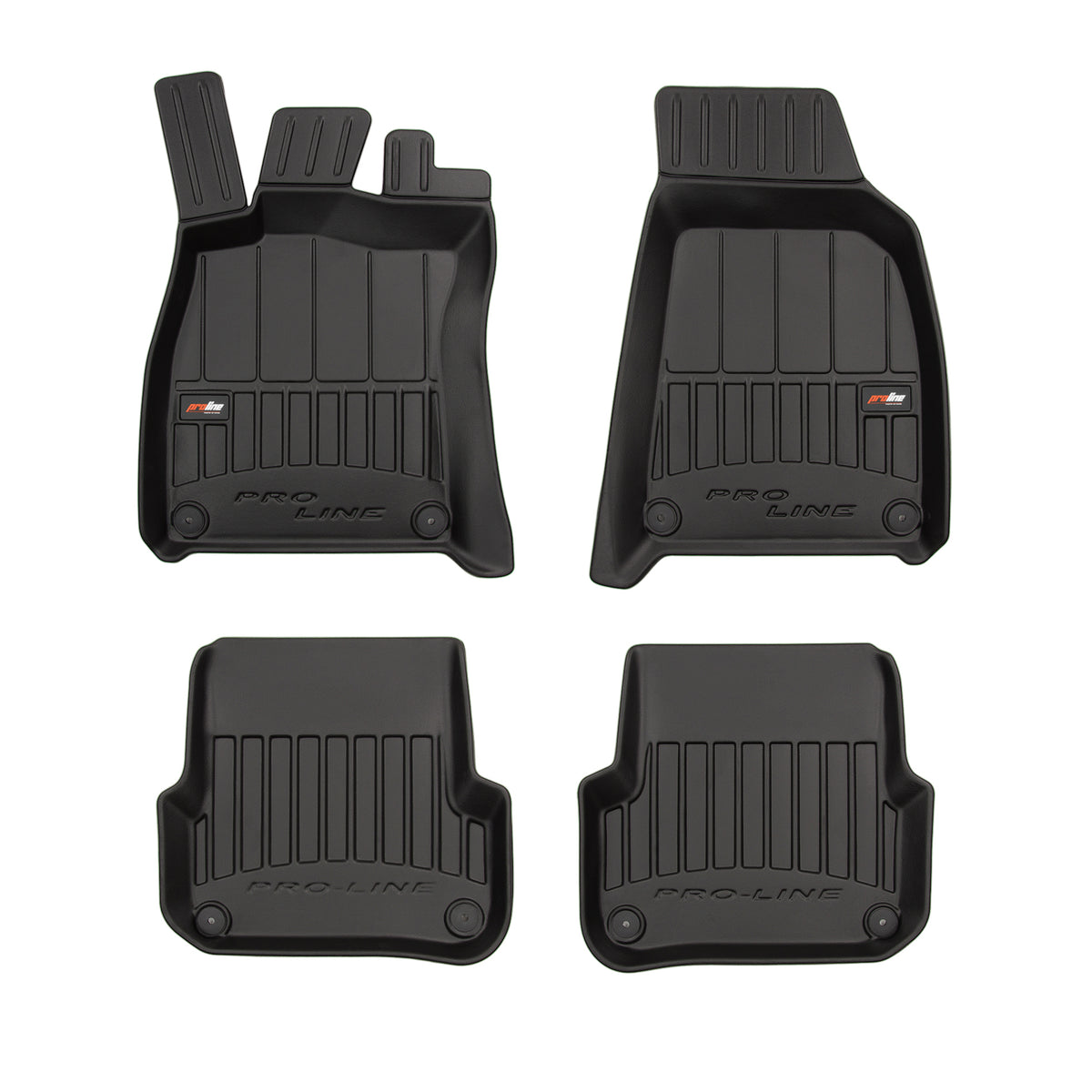 Covorase auto tip tavita Audi A6 C6, an fabricatie 03.2004 - 2006, caroserie sedan inainte de facelift, distanța dintre prinderile din spate: 37.5 cm | 3D407633