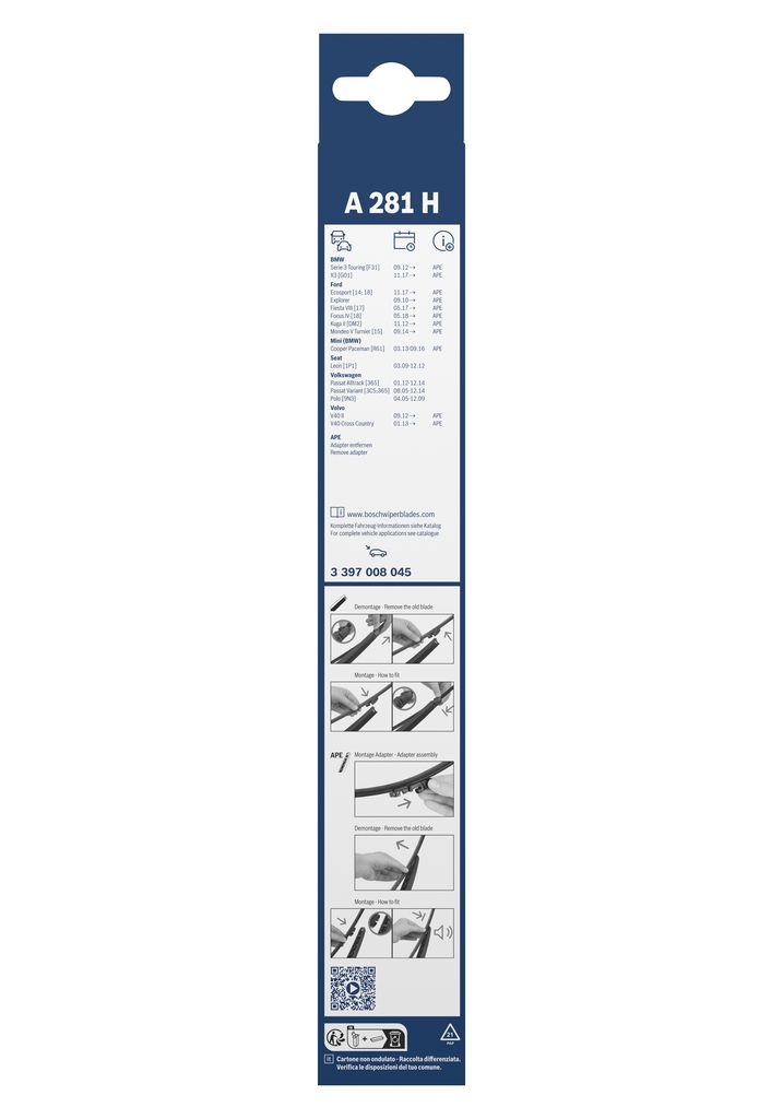 Lamela Stergator Volkswagen Polo, fabricatie 2001-2009, caroserie Hatchback | STB3397008045
