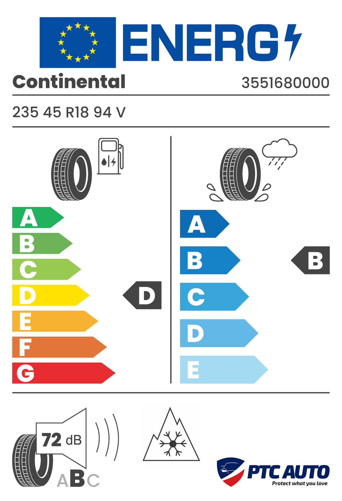 Anvelopa Iarna Continental 235/45 R18 WINTERCONTACT TS 860 S 94V AO M+S 3PMSF