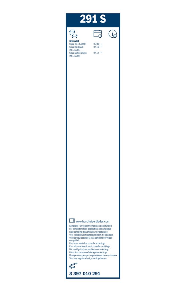 Lamela Stergator Chevrolet Cruze, fabricatie 2012+, caroserie Combi | STB3397010291
