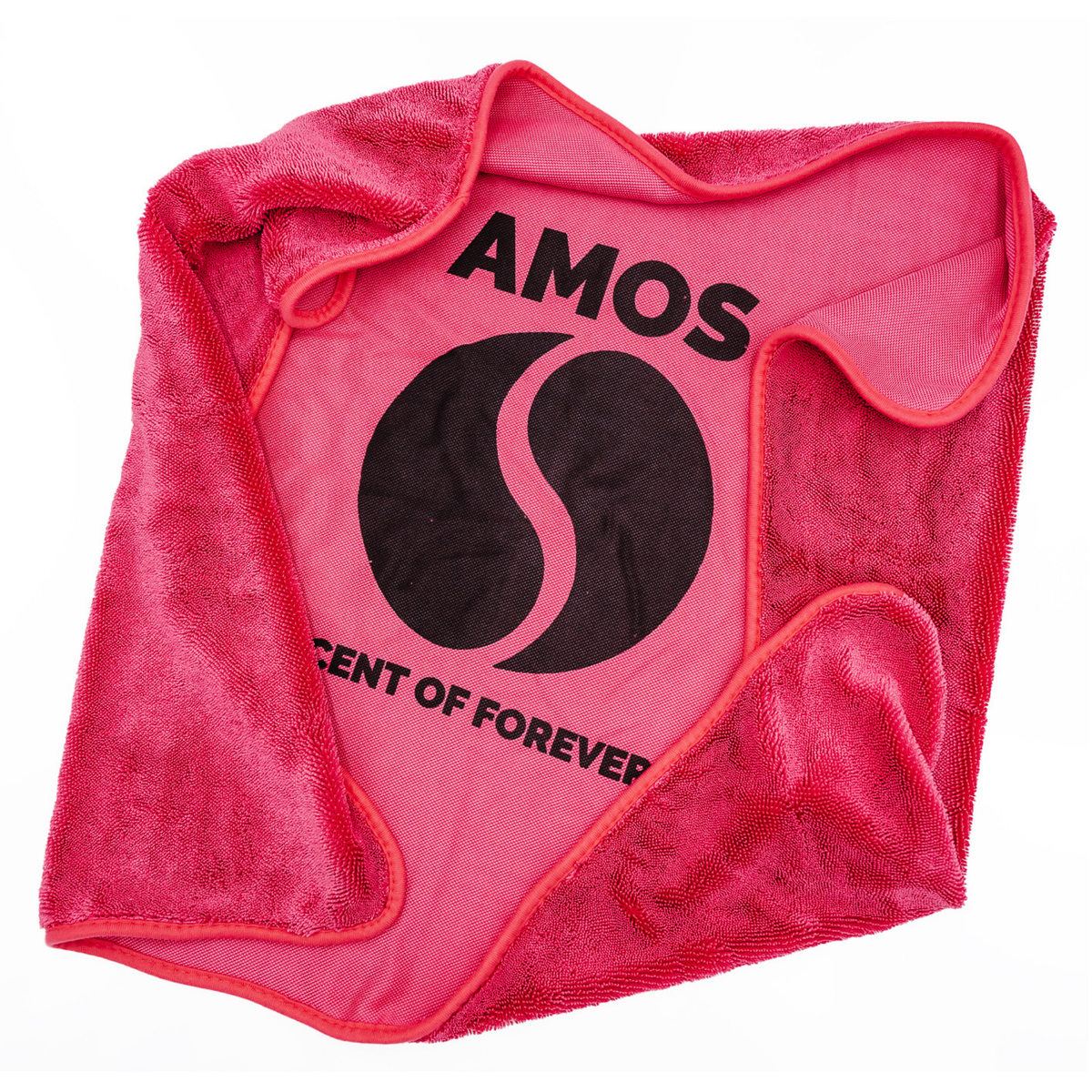 Prosop microfibră ultra absorbant AMOS Powerfluff roz 1000 GSM 60*80cm + manusa CADOU