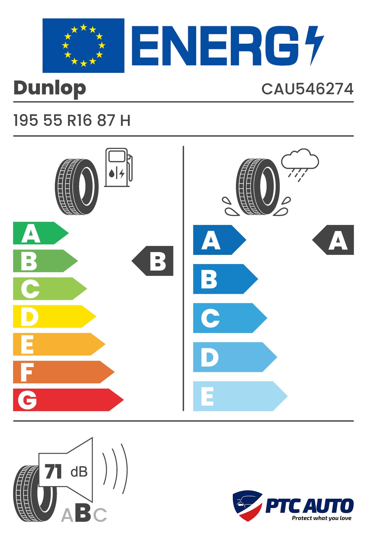 Anvelopa Vara Dunlop 195/55 R16 SPT BLURESPONSE 87H
