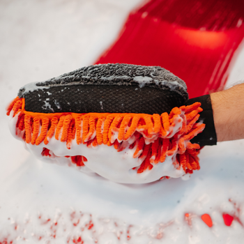 Prosop microfibră ultra absorbant AMOS Powerfluff portocaliu 1000 GSM 60*80cm + manusa CADOU