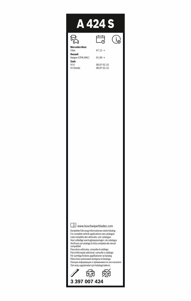 Lamela Stergator Renault Kangoo Express, fabricatie 2008+, caroserie Minivan | STB3397007424