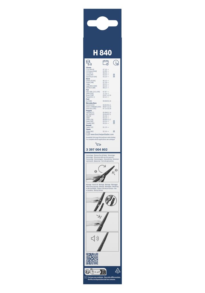 Lamela Stergator Fiat Scudo, fabricatie 2022+, caroserie Minivan | STB3397004802