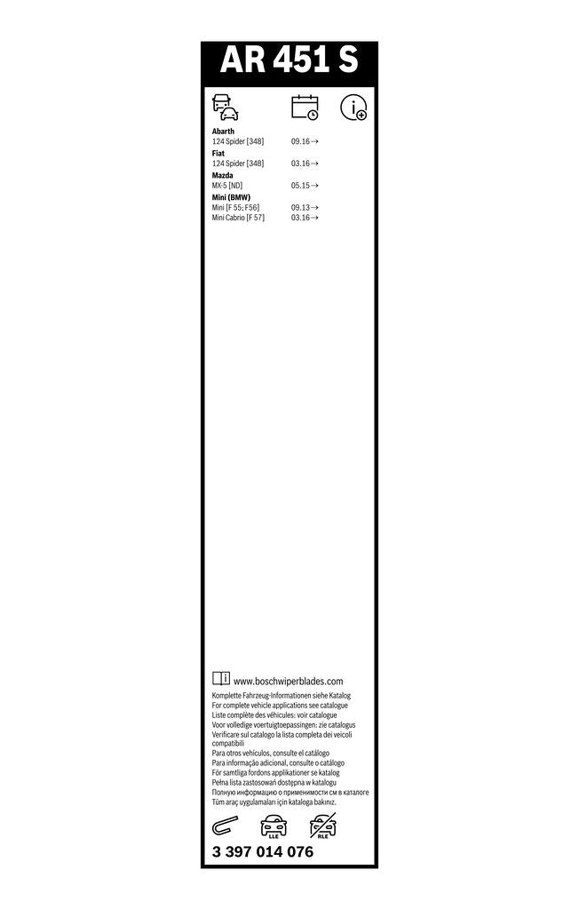 Lamela Stergator Mazda Mx-5 Rf, fabricatie 2016+, caroserie Targa | STB3397014076