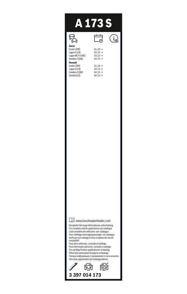 Lamela Stergator Dacia Logan MCV Logan II MCV, fabricatie 2013+, caroserie Combi | STB3397014173