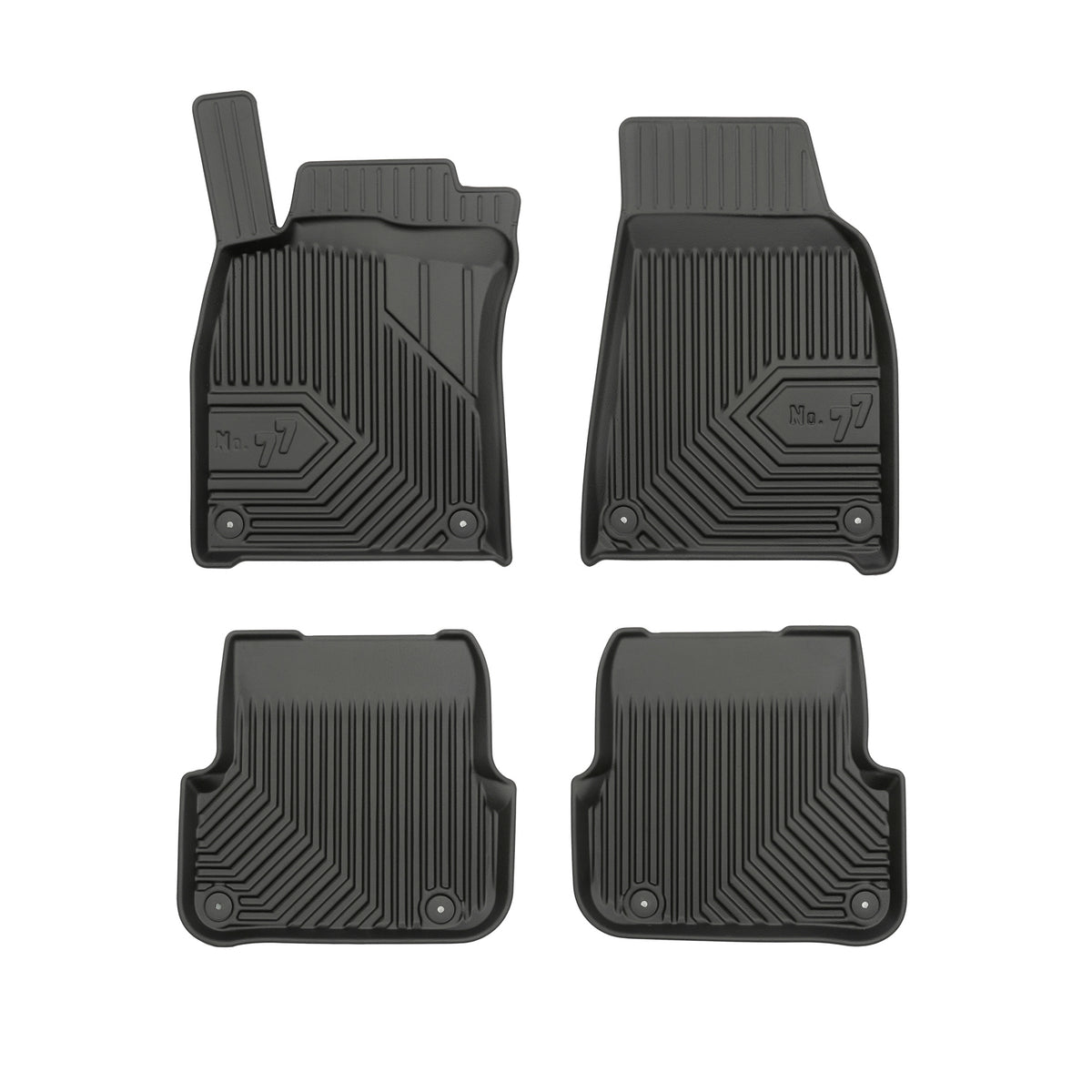 Covorase auto tip tavita Audi A6 C6, an fabricatie 03.2006 - 2011, caroserie combi dupa facelift, distanța dintre prinderile din spate: 34.5 cm | 77408852