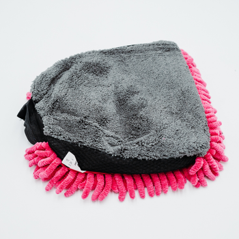 Prosop microfibră ultra absorbant AMOS Powerfluff roz 1000 GSM 60*80cm + manusa CADOU