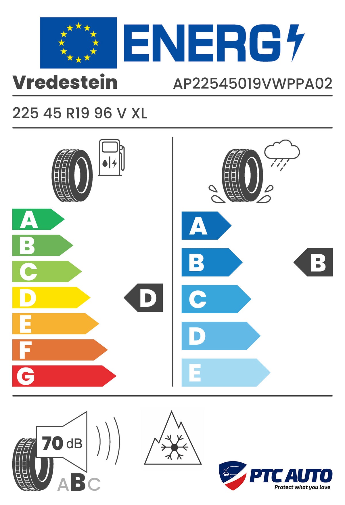 Anvelopa Iarna Vredestein 225/45 R19 WINTRAC PRO+ 96V XL