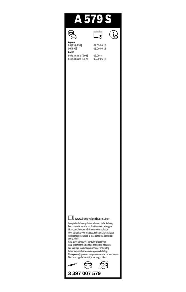 Lamela Stergator BMW Seria 3, fabricatie 2006-2013, caroserie Cabrio | STB3397007579