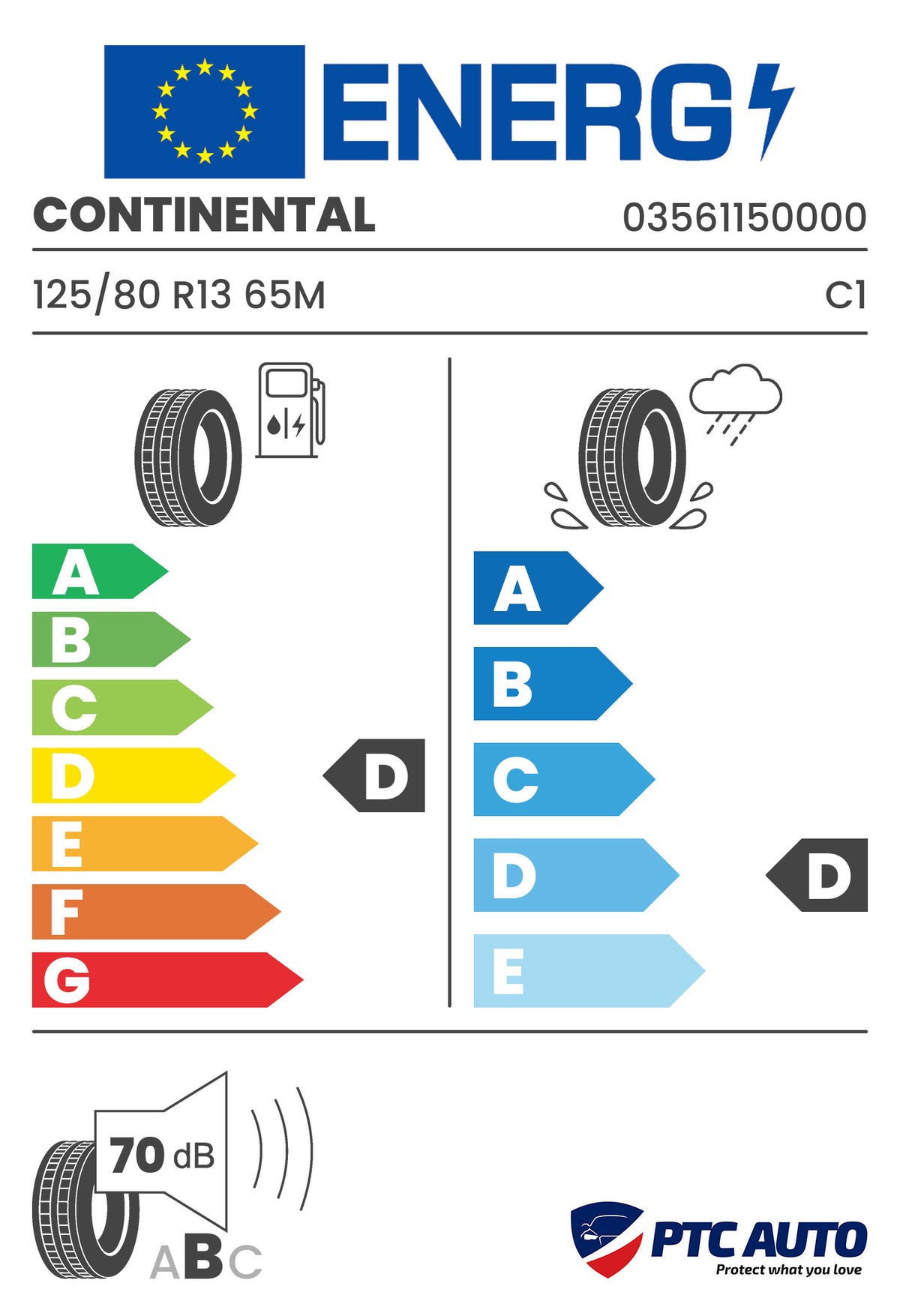 Anvelopa Vara Continental 125/80 R13 Conti.eContact 65M