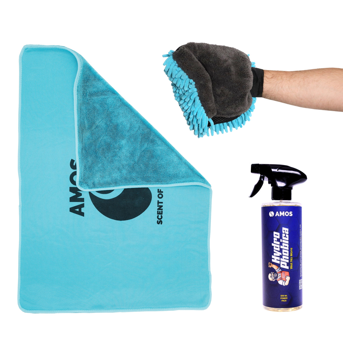 Smart Protect: Sigilant cu efect hidrofob + Prosop Ultra absorbant 1000GSM albastru + Mănușă CADOU