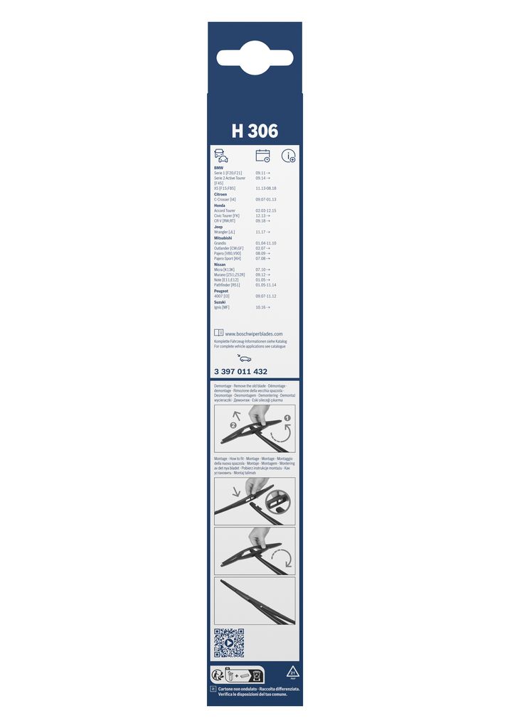 Lamela Stergator Nissan Tiida, fabricatie 2007-2012, caroserie Sedan | STB3397011432