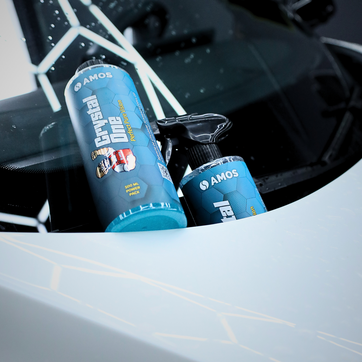 Gel curățare geamuri și oglinzi auto 500 ml - AMOS Crystal One