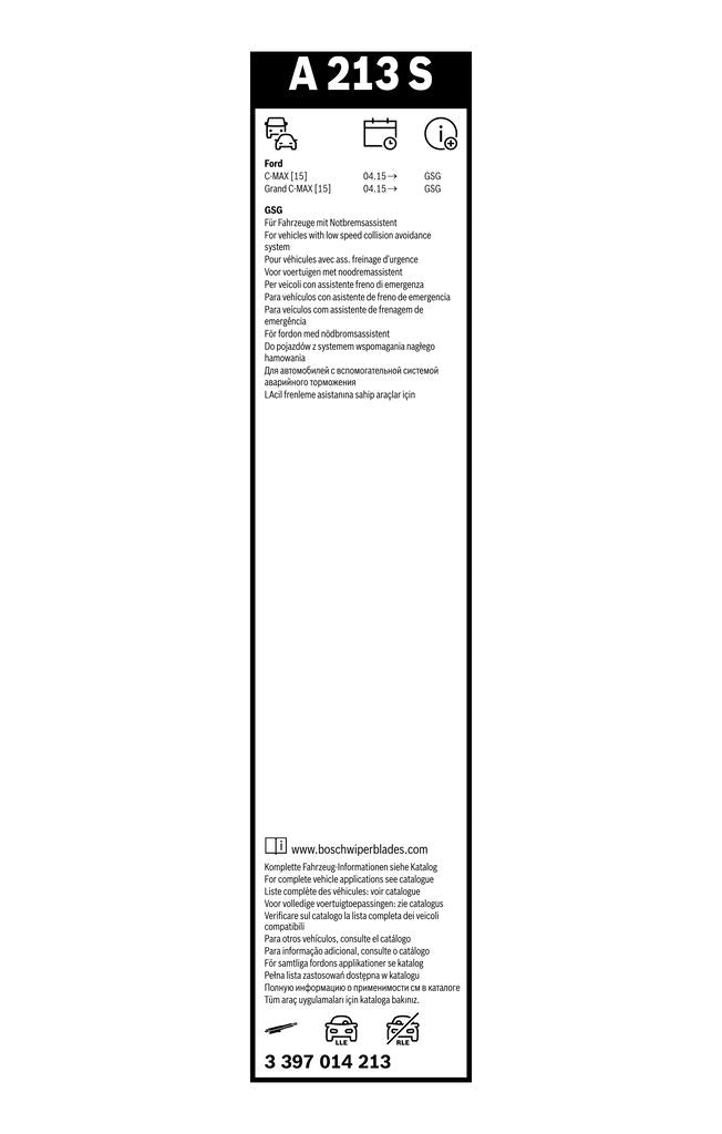 Lamela Stergator Ford C-Max, fabricatie 2010-2019, caroserie Minivan | STB3397014213