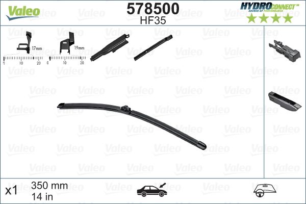Lamela Stergator Fiat 500C, fabricatie 2009+, caroserie Cabrio | STV578500