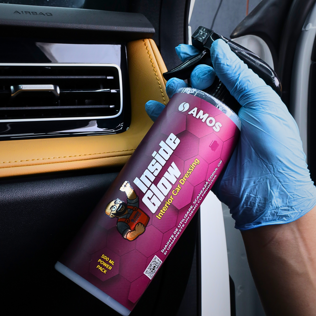 Dressing plastic și vinil interior 500 ml - Amos Inside Glow