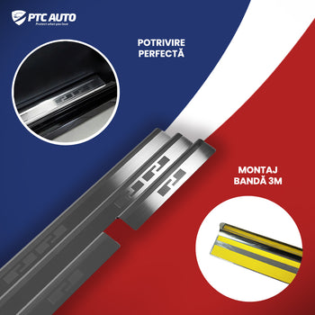 Protectie praguri usi inox Volkswagen Passat B5, an fabricatie 10.1996 - 2005, caroserie combi | 08-0957