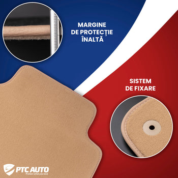 Covorase auto mocheta (bej) Mercedes C-Class W203, an fabricatie 2001 - 11.2007, caroserie combi | M31030203BEJ