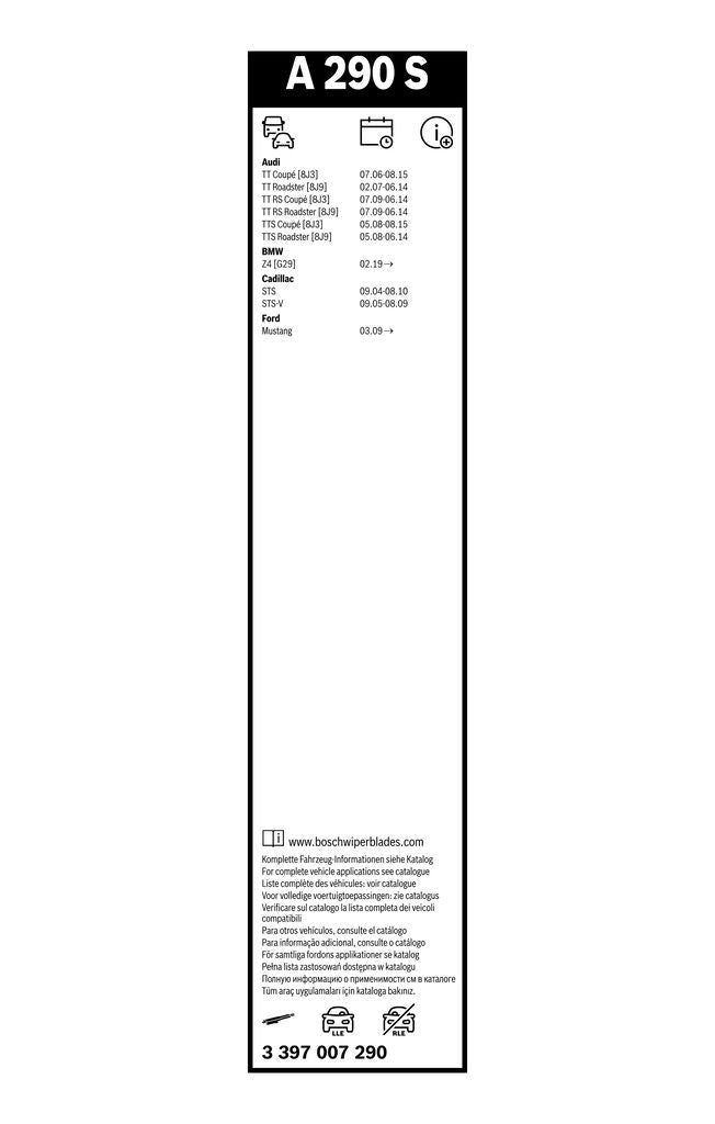 Lamela Stergator Audi TT, fabricatie 2006-2014, caroserie Coupe | STB3397007290