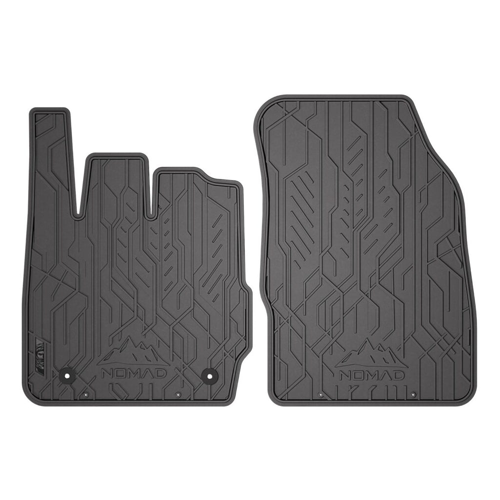 Covorase cauciuc fata Ford Fiesta VI, an fabricatie 10.2008 - 06.2017, caroserie sedan distanta dintre sistemele de prindere de 30 cm la sofer (2buc) | ND0306
