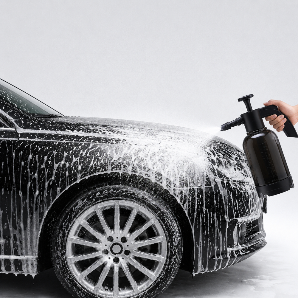 Pulverizator Manual cu Presiune 2L pentru Spălare Auto — Jet Reglabil, Portabil, fără Furtun