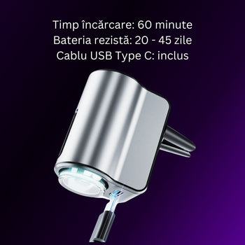 Pachet Amos mini Pink - difuzor gri de parfum + set pink cu 7 parfumuri de rezervă