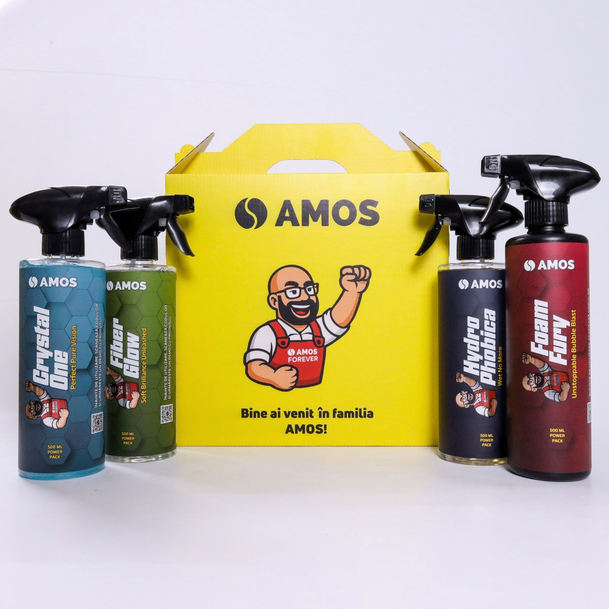 Gel curățare geamuri și oglinzi auto 500 ml - AMOS Crystal One