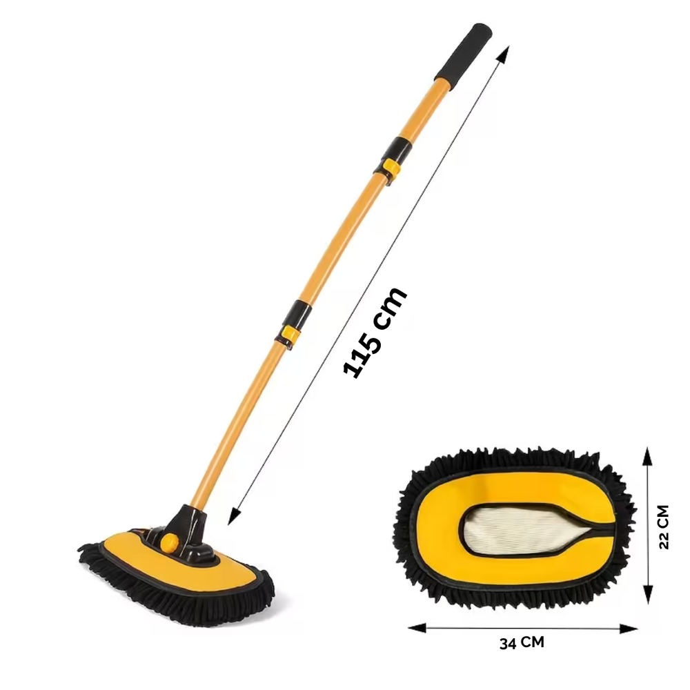 Mop Telescopic Rotativ 180° pentru Spălare Auto