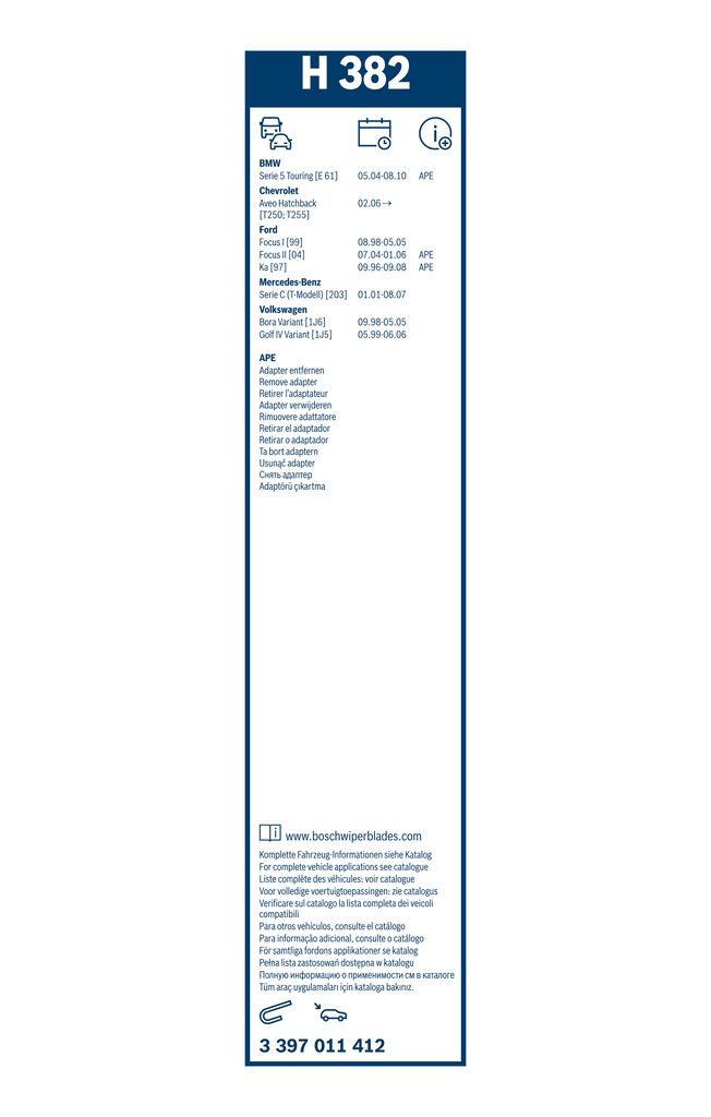 Lamela Stergator Volkswagen Golf Iv, fabricatie 1999-2006, caroserie Caroserie Inchisa/Combi | STB3397011412