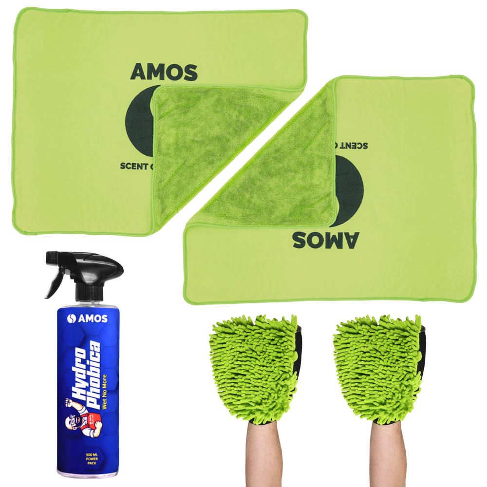 Smart Dry: Sigilant cu efect hidrofob + 2 Prosoape Ultra absorbante 1000GSM verde + 2 Mănuși CADOU