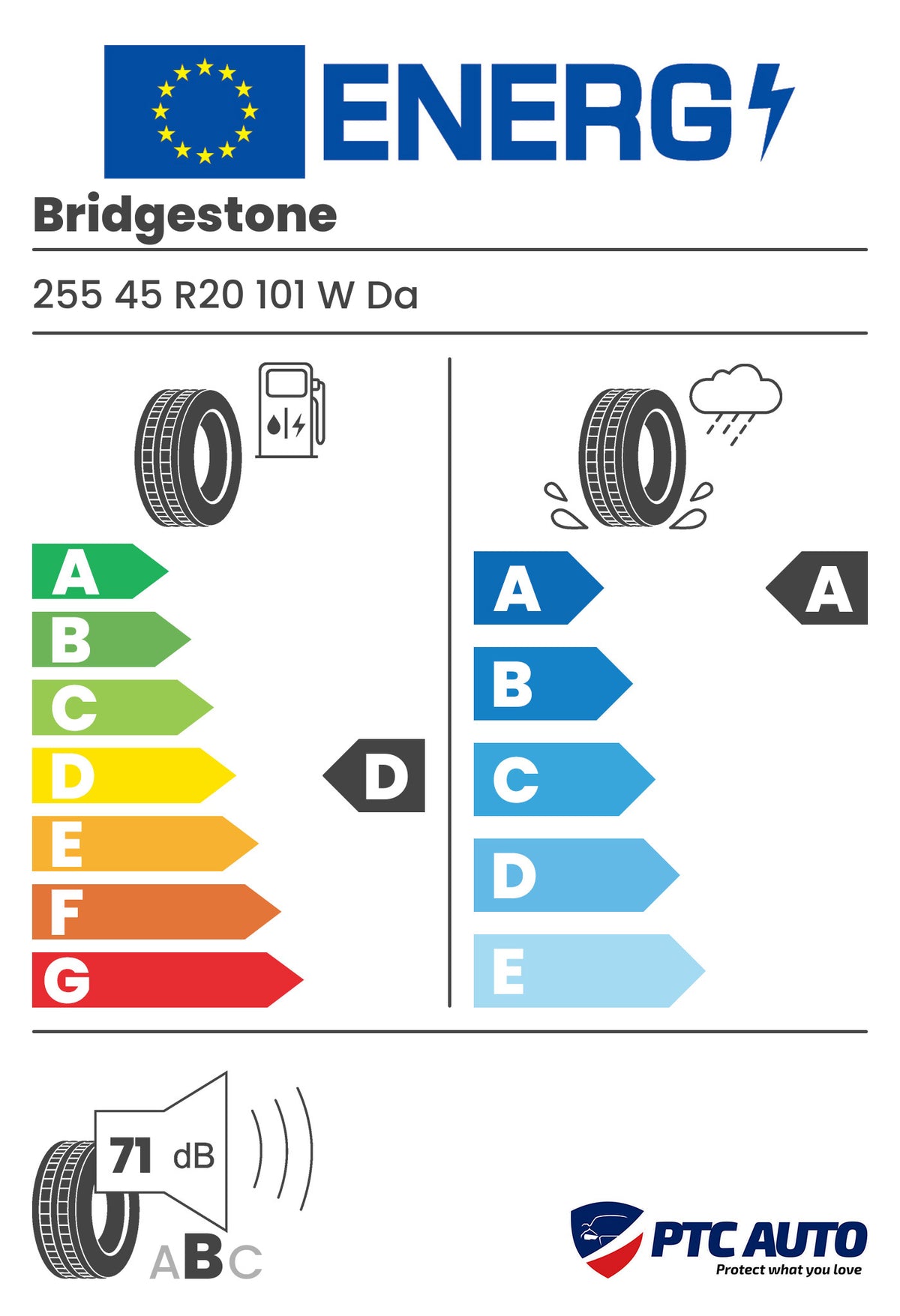 BRIDGESTONE D-SPORT 255/45R20 101W