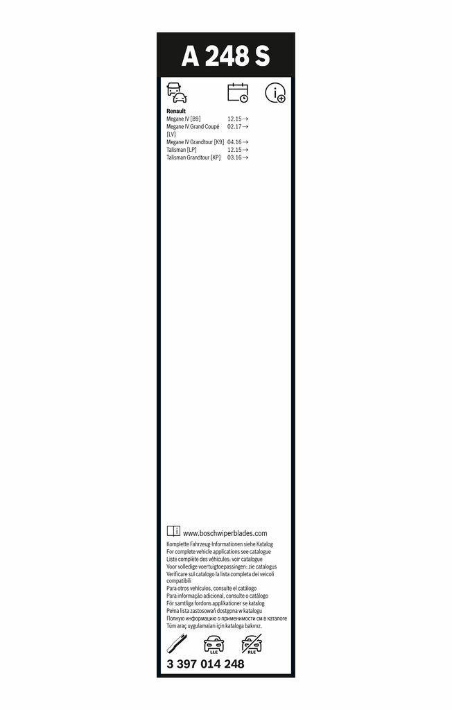 Lamela Stergator Renault Talisman, fabricatie 2016-2022, caroserie Combi | STB3397014248