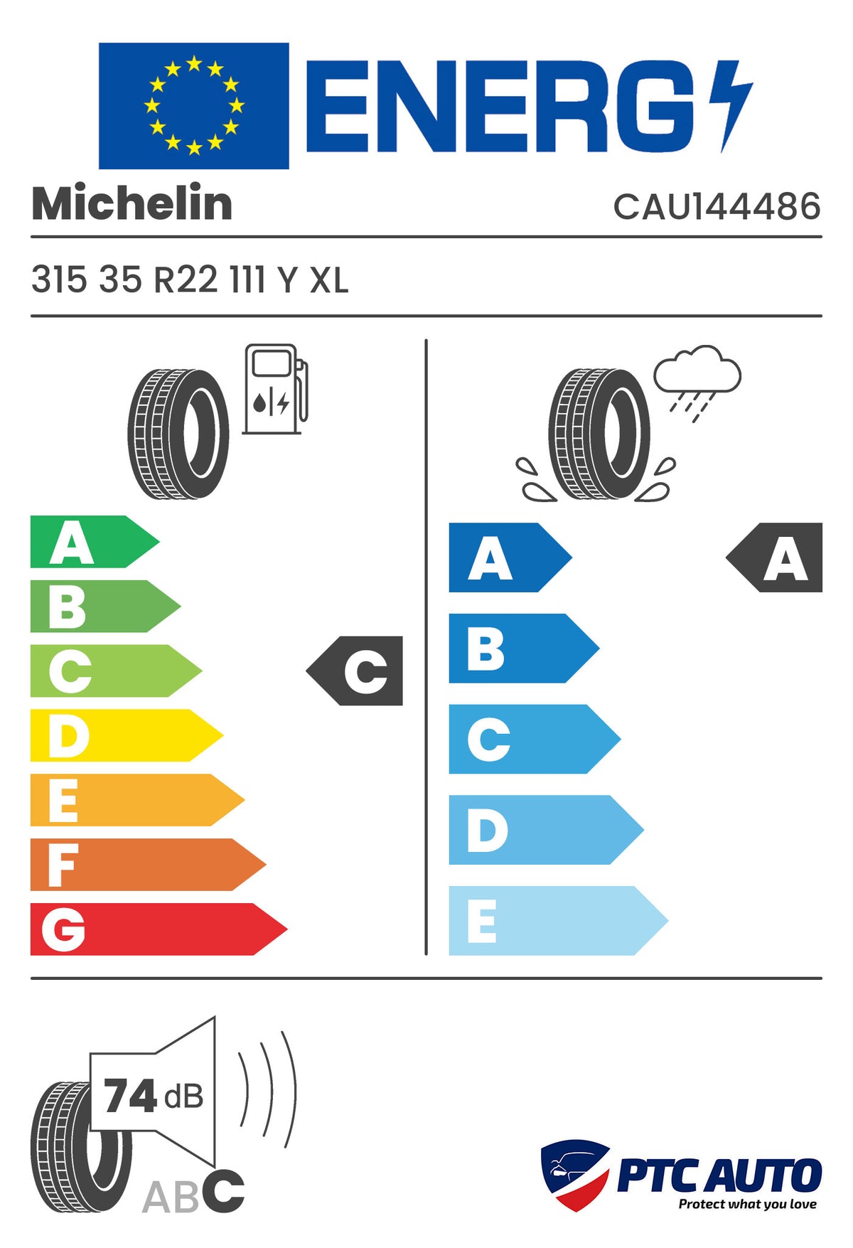 MICHELIN 315/35 R22 111Y XL FR PILOT SPORT 4 SUV ZP (C-A-B[74])(4x4 vara)