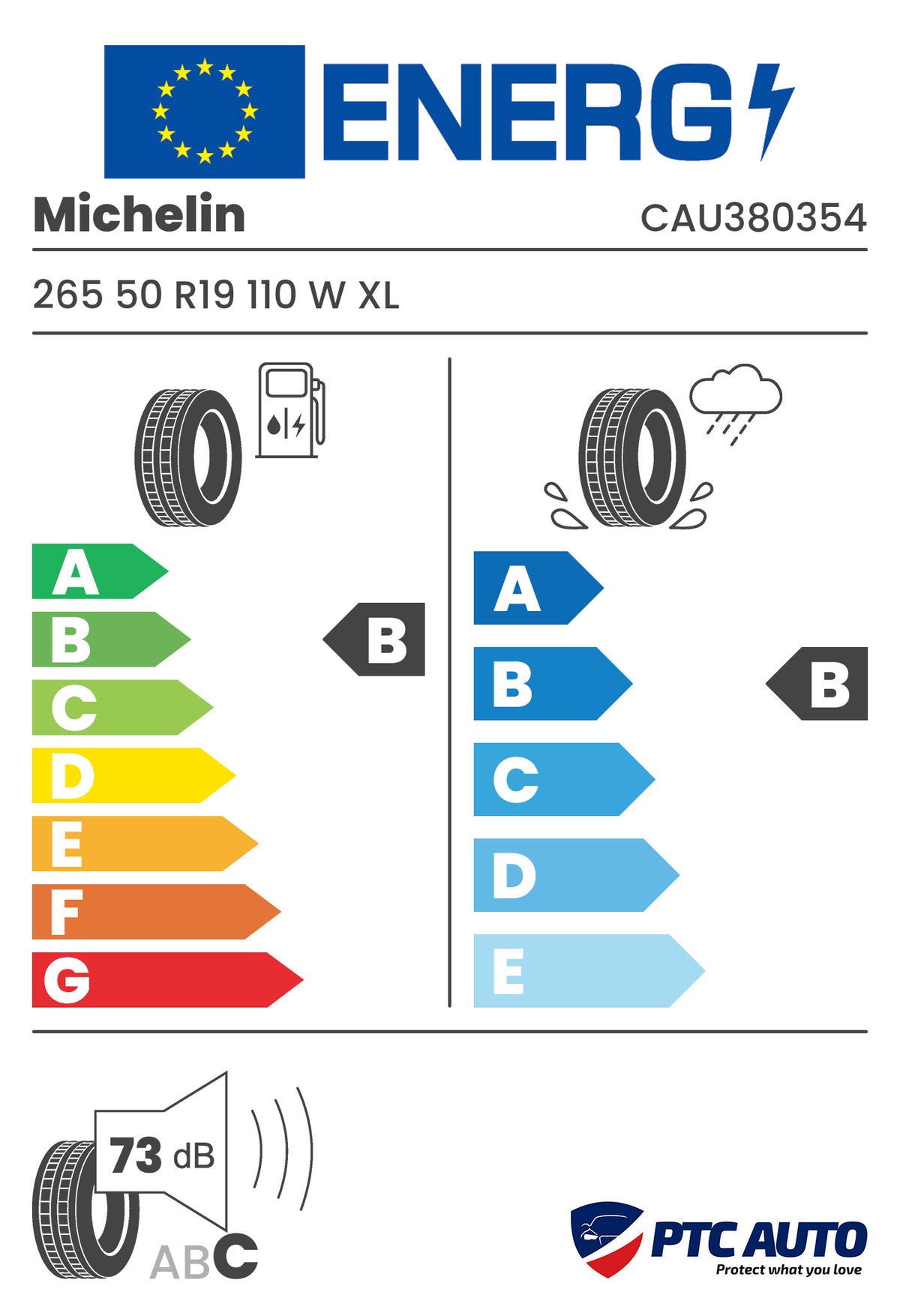 MICHELIN 265/50 R19 110W XL FR CROSSCLIMATE 2 SUV M+S 3PMSF (B-B-B[73])(4x4 All Season)