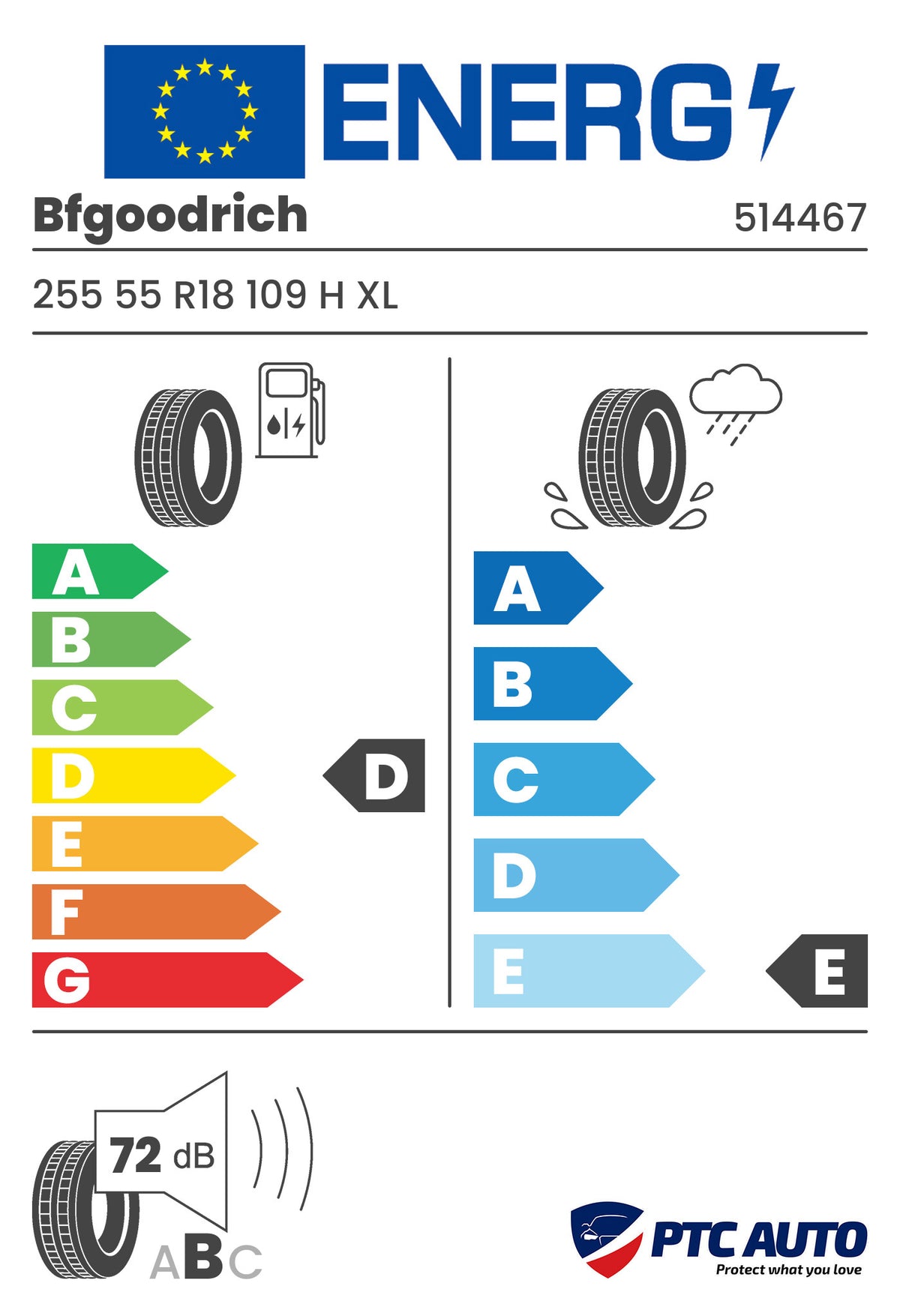 BFGOODRICH 255/55 R18 109H XL TRAIL-TERRAIN T/A M+S 3PMSF (D-E-B[72])(4x4 All Season)