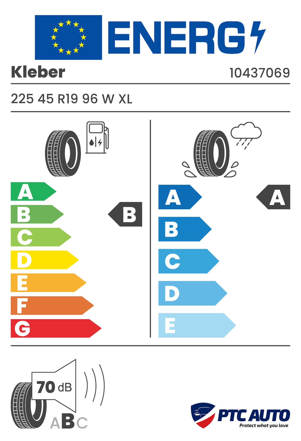 KLEBER 225/45 R19 96W XL FR DYNAXER HP5 (B-A-B[70])(Turisme vara)