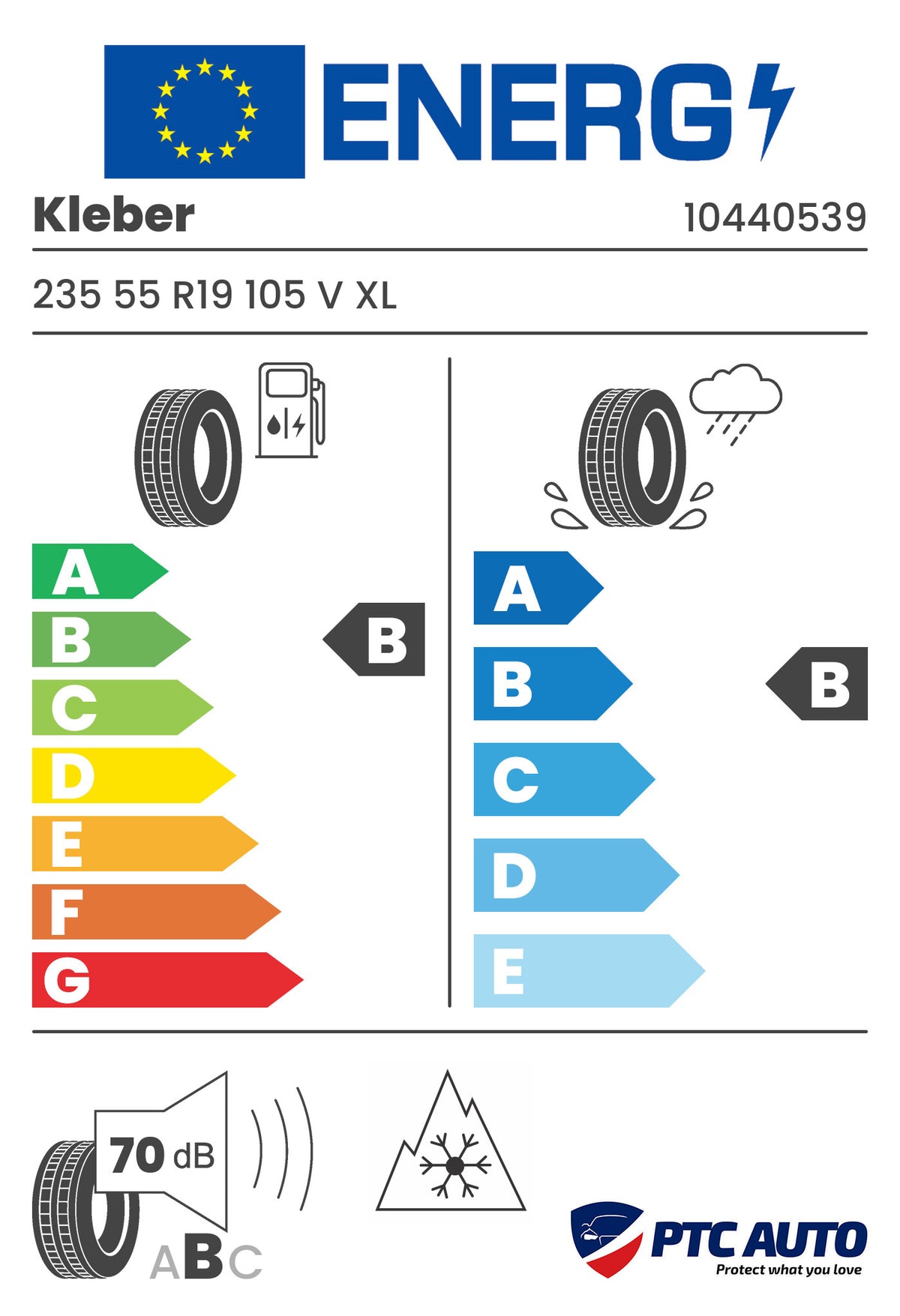 KLEBER 235/55 R19 105V XL FR KRISALP HP3 SUV M+S 3PMSF (B-B-B[70])(4x4 iarna)