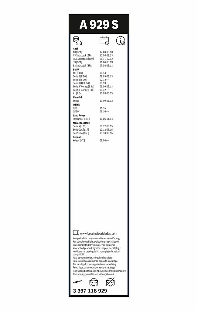 Lamela Stergator ALPINA D3, fabricatie 2008-2013, caroserie Sedan | STB3397118929