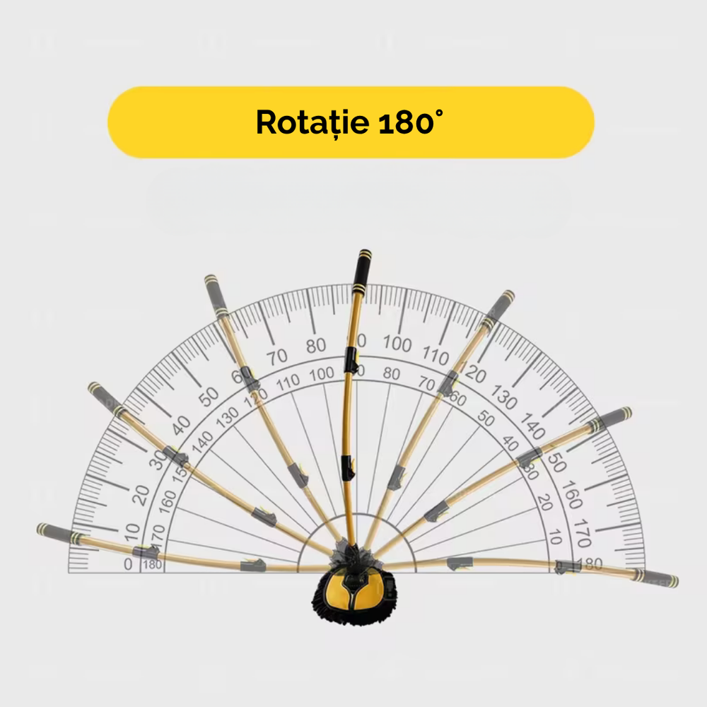 Mop Telescopic Rotativ 180° pentru Spălare Auto