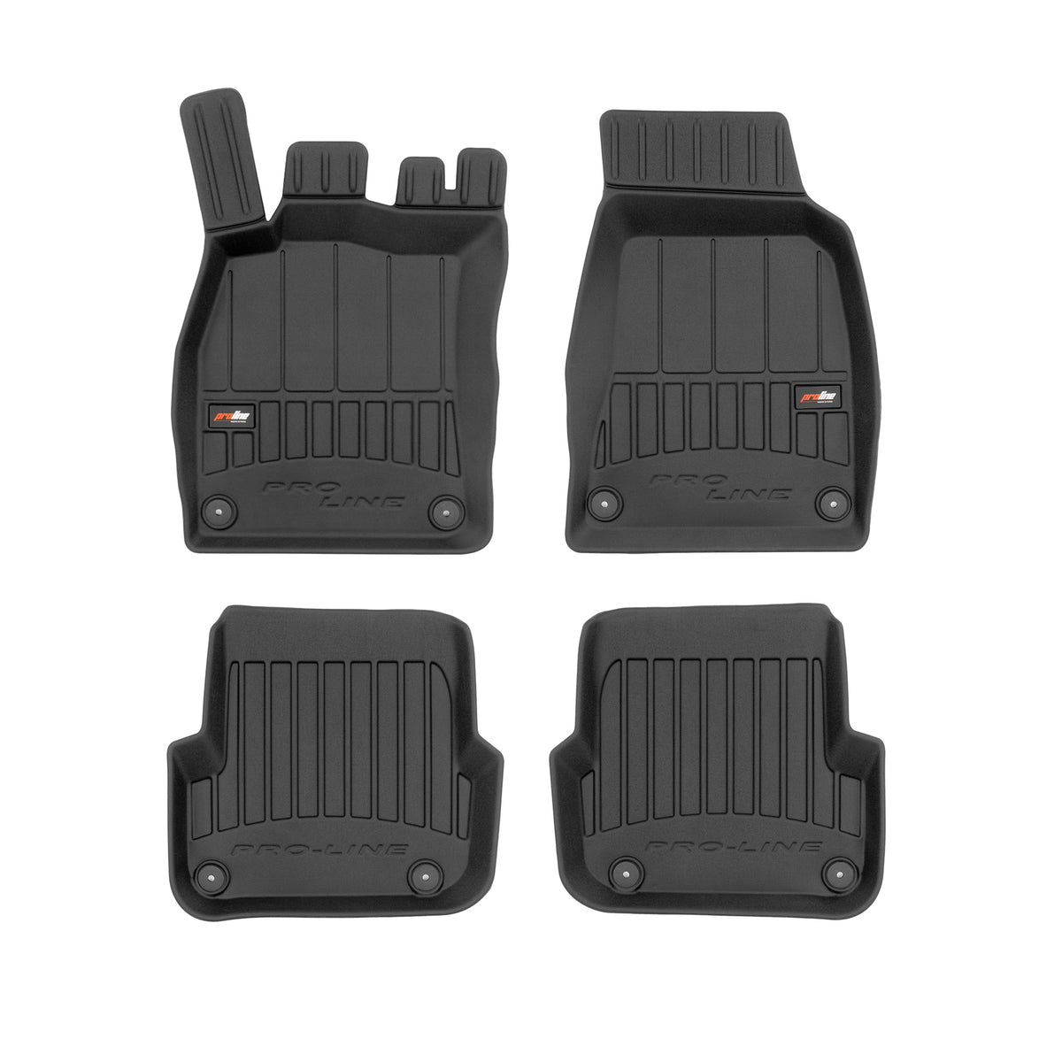 Covorase auto tip tavita Audi A6 C6, an fabricatie 03.2006 - 2011, caroserie sedan dupa facelift, distanța dintre prinderile din spate: 34.5 cm | 3D408852
