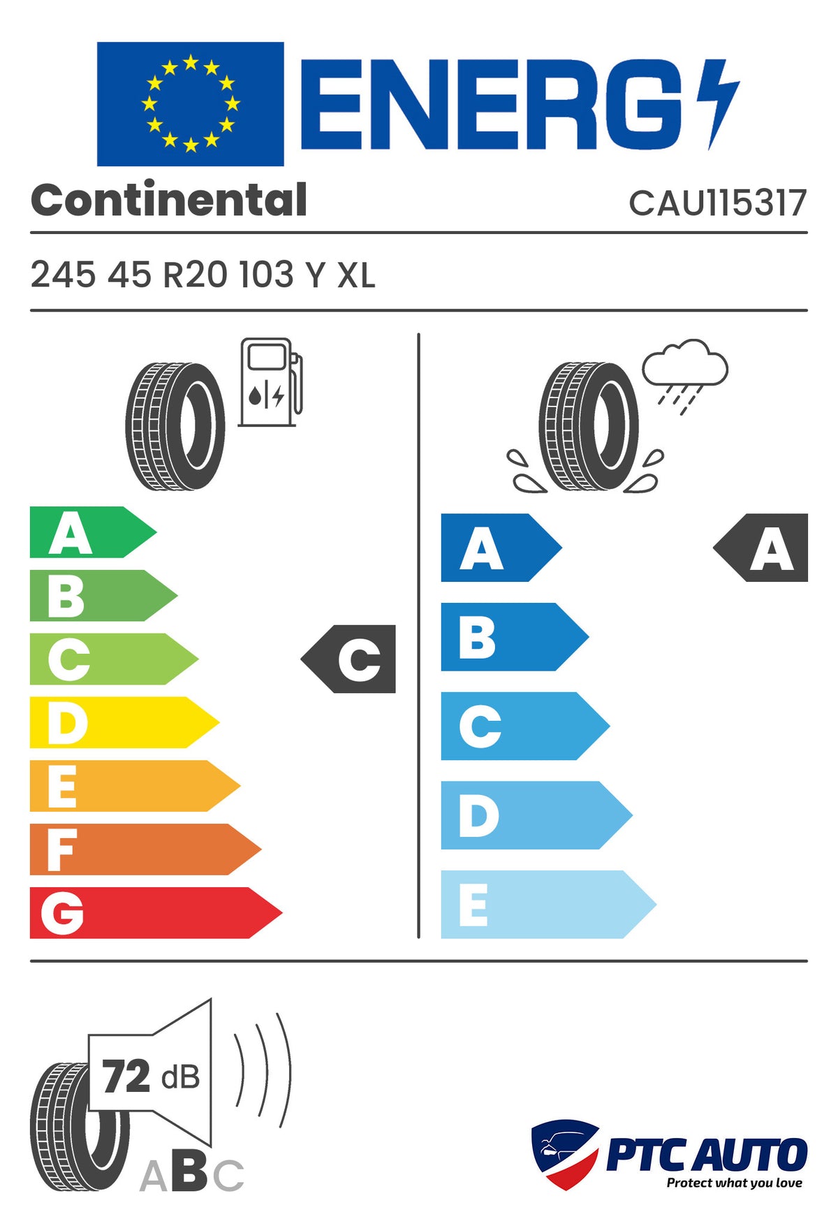CONTINENTAL 245/45 R20 103Y XL FR CONTISPORTCONTACT 5 SSR (C-A-B[72])(4x4 vara)