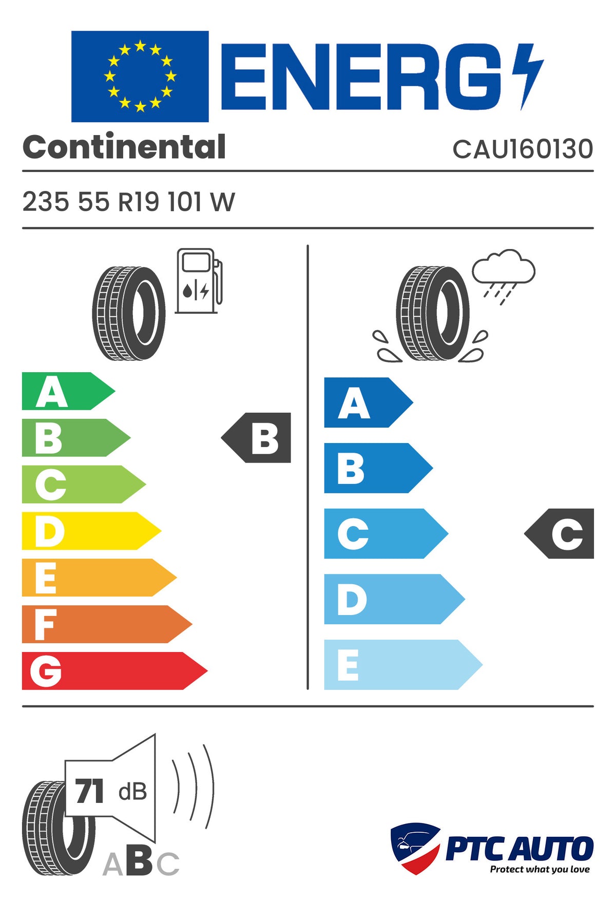 CONTINENTAL 235/55 R19 101W FR CROSSCONTACT LX SPORT MGT M+S (B-C-B[71])(4x4 vara)