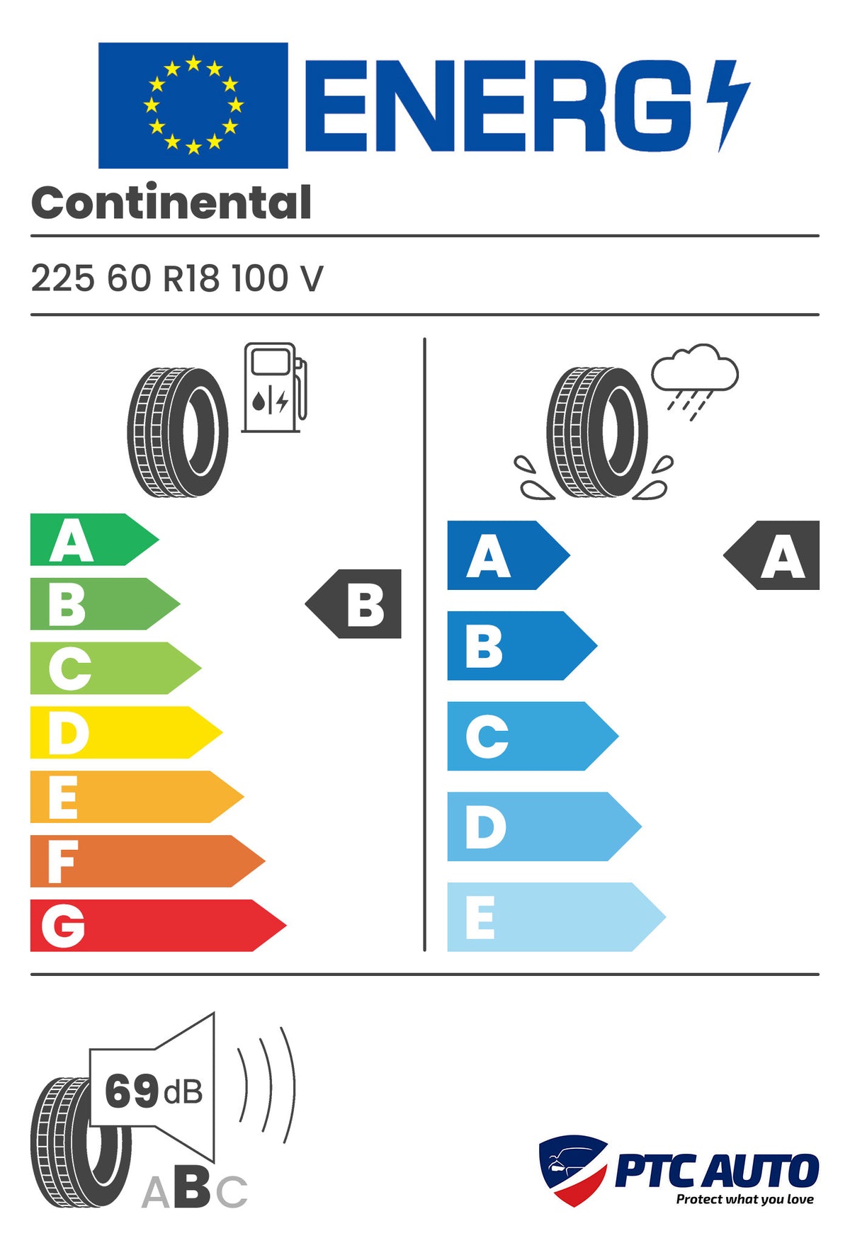 Continental Ultracontact 225/60/18 Vara