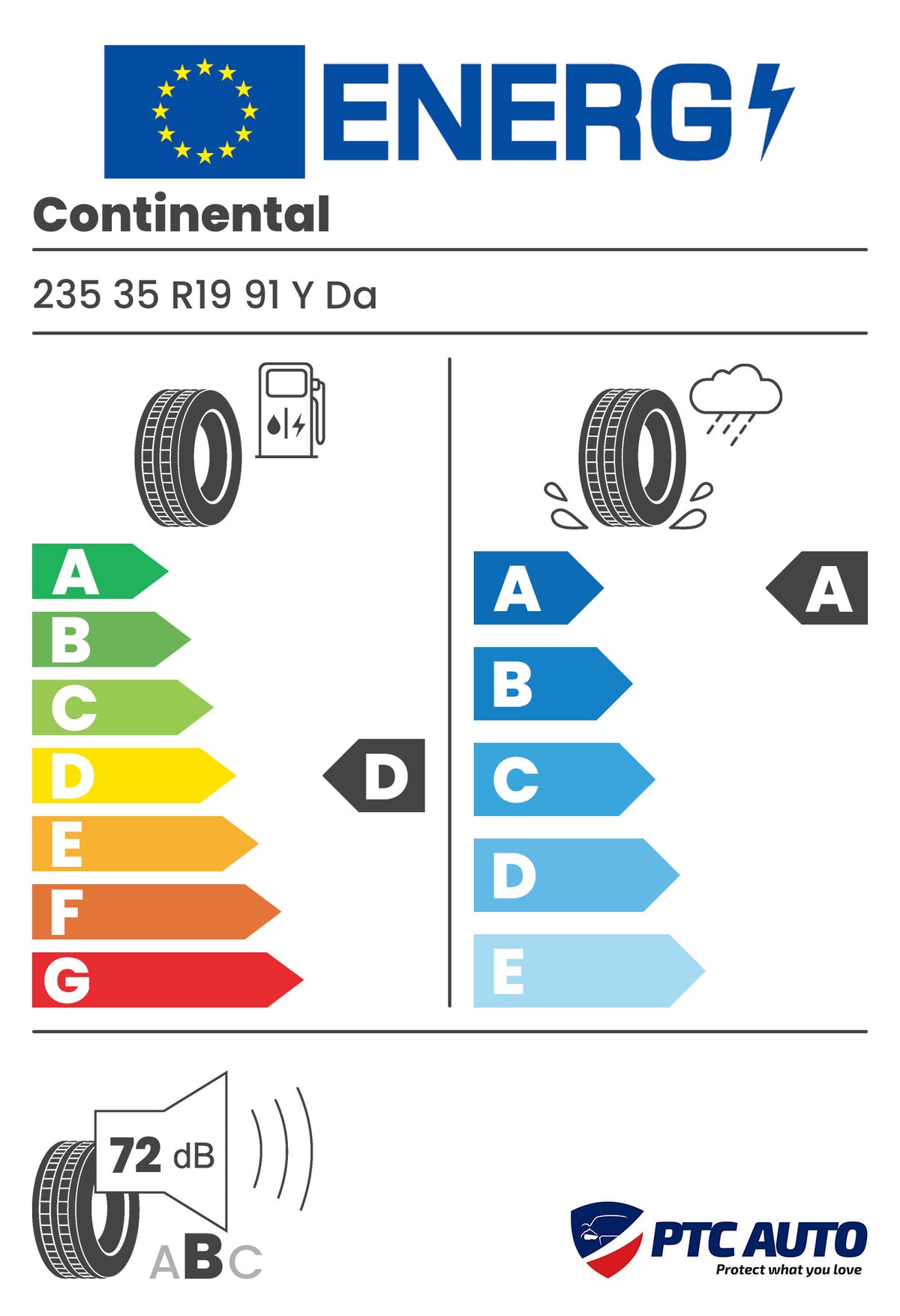 CONTINENTAL CSC 7 235/35R19 91Y