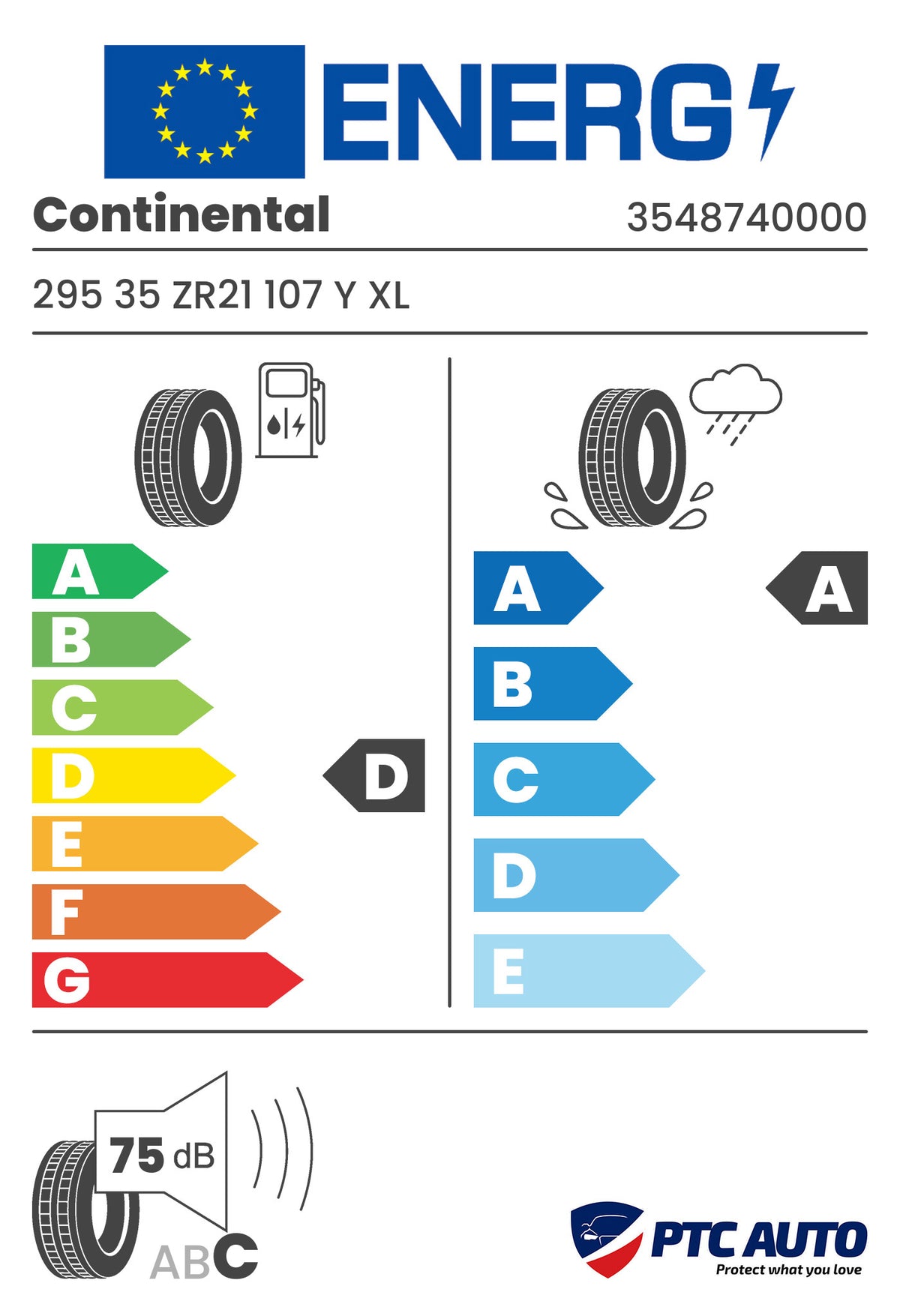 CONTINENTAL 295/35 ZR21 107Y XL FR CROSSCONTACT UHP MO (D-A-B[75])(4x4 vara)